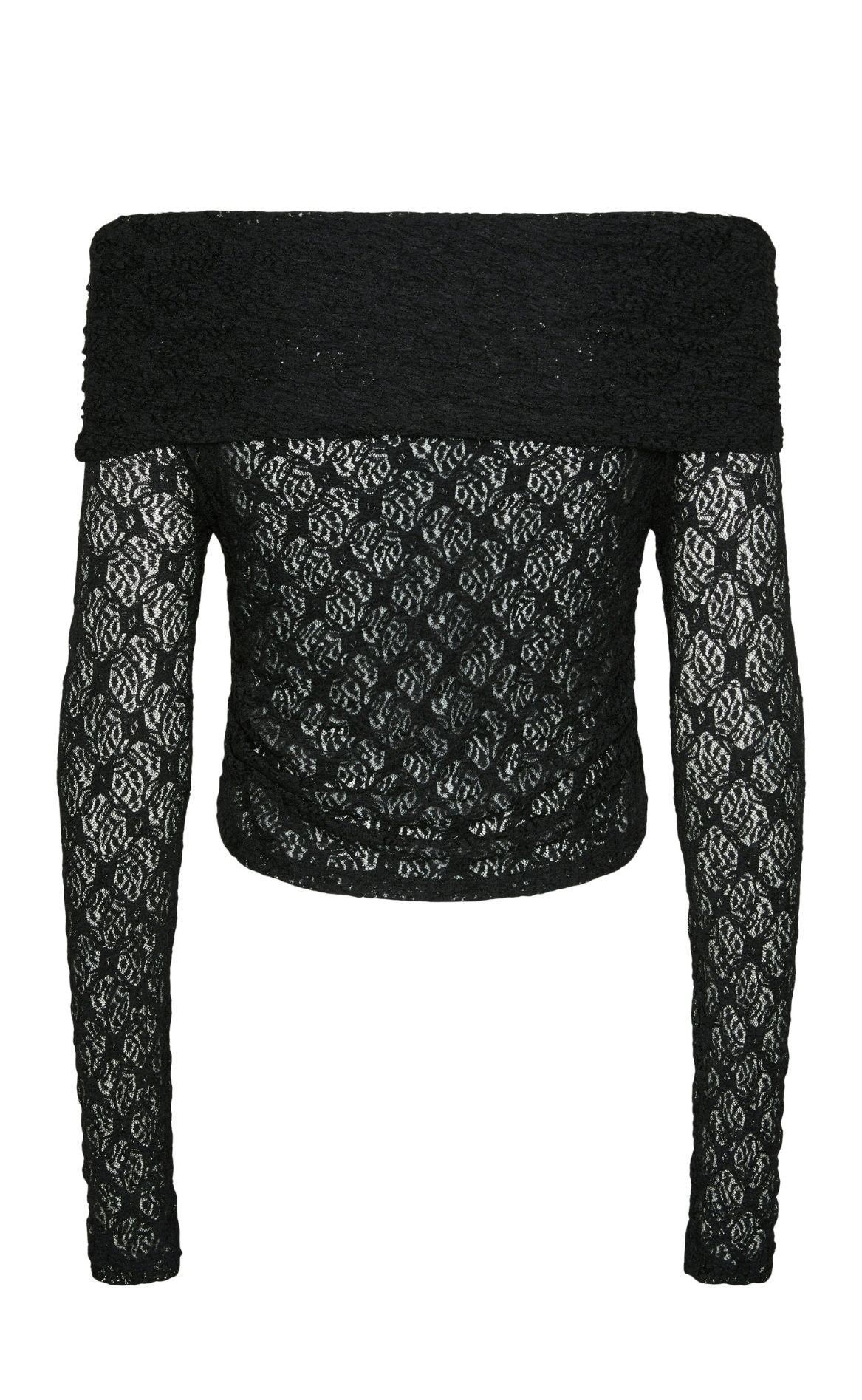 Pieces Bluse - Naya Off Shoulder Lace - Black