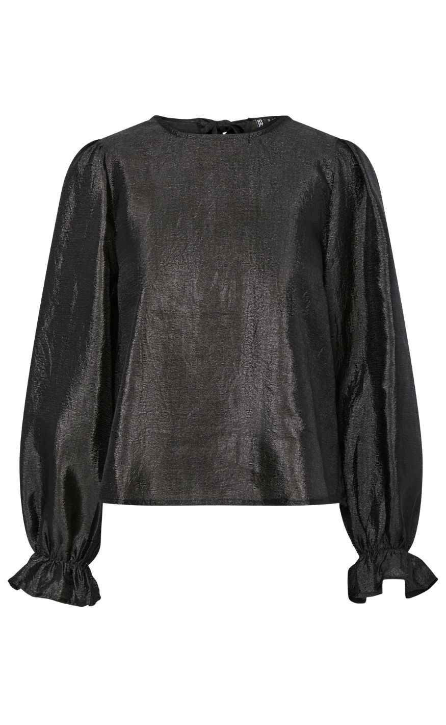 Pieces Bluse - Olina LS Reversible - Black