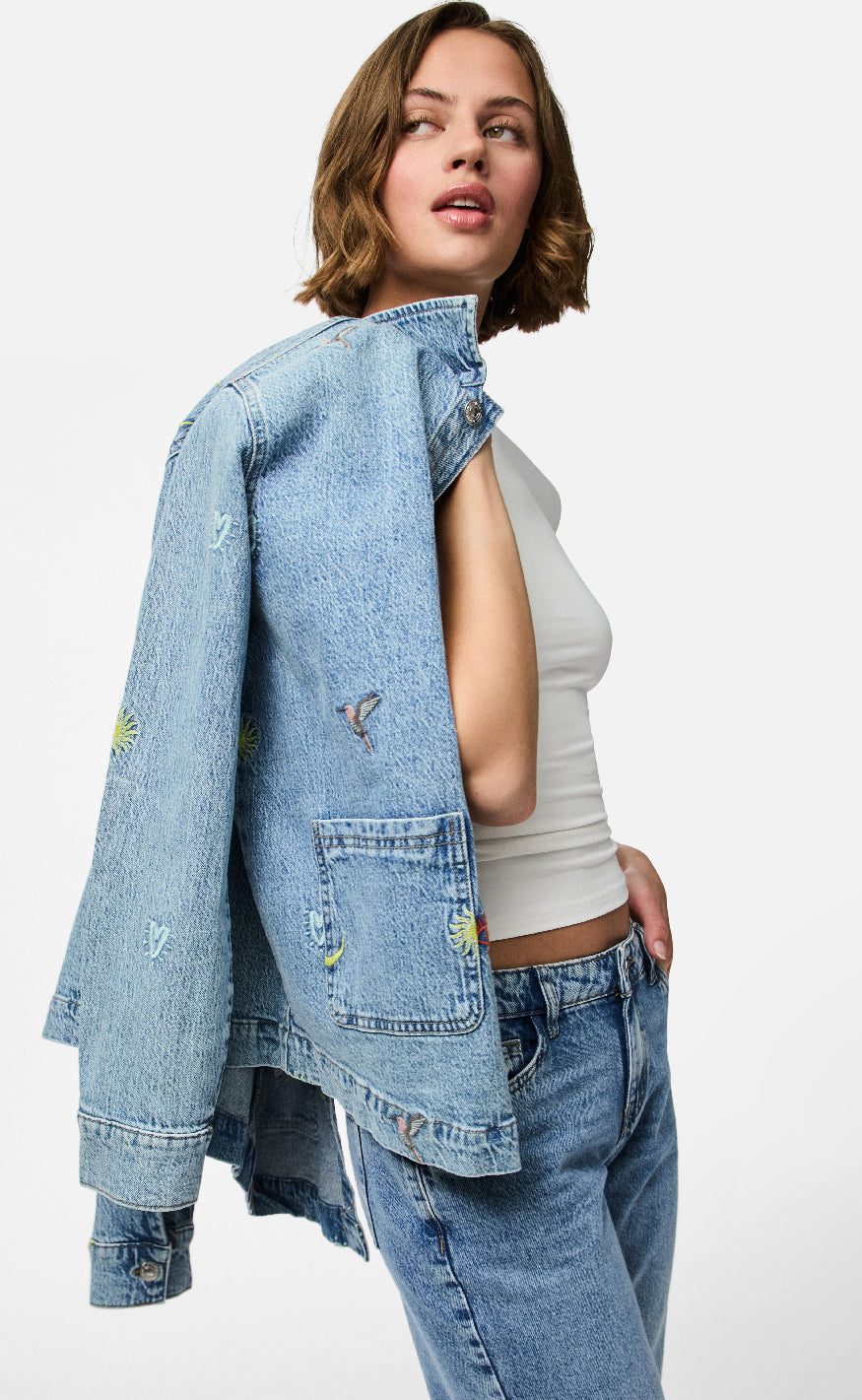 Pieces Jakke - Jidi - Medium Blue Denim