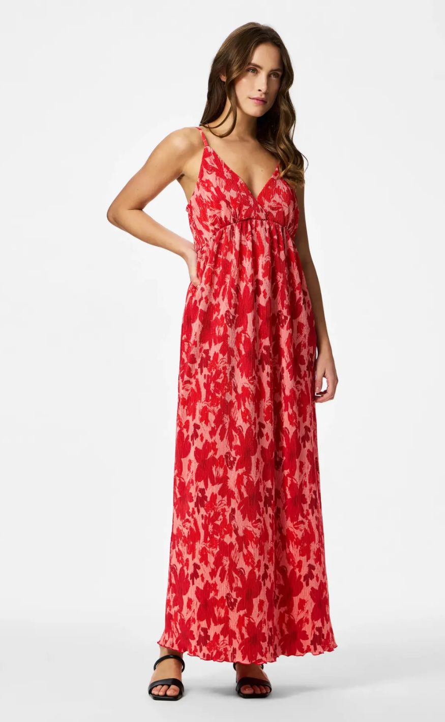 Pieces Kjole - Flora - Adrenaline Rush/Red Tone Flowers