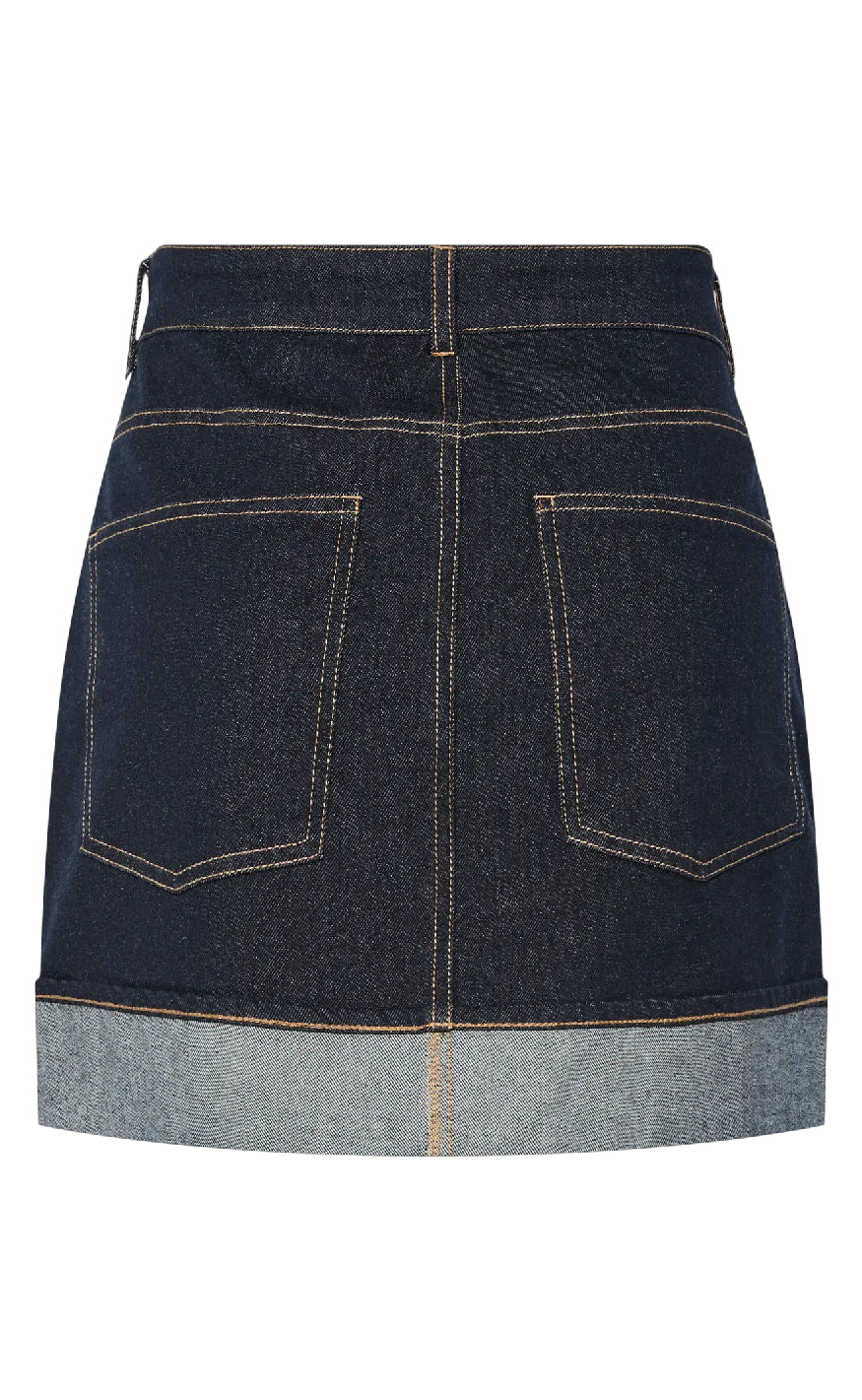 Pieces Nederdel - Franna - Dark Blue Denim
