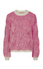 Pieces Sweater - Jenna - Whitecap Gray/Festival Fuchsia
