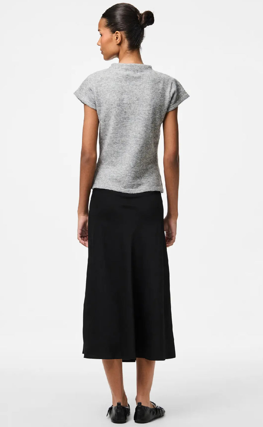 Pieces Top - Familla - Medium Grey Melange