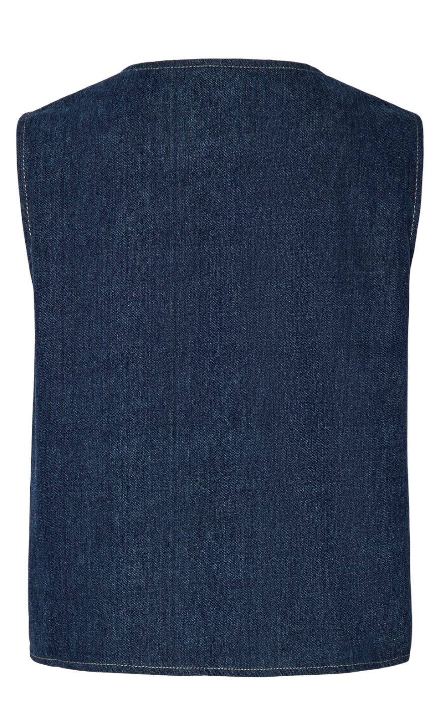 Pieces Vest - Fabia - Dark Blue Denim