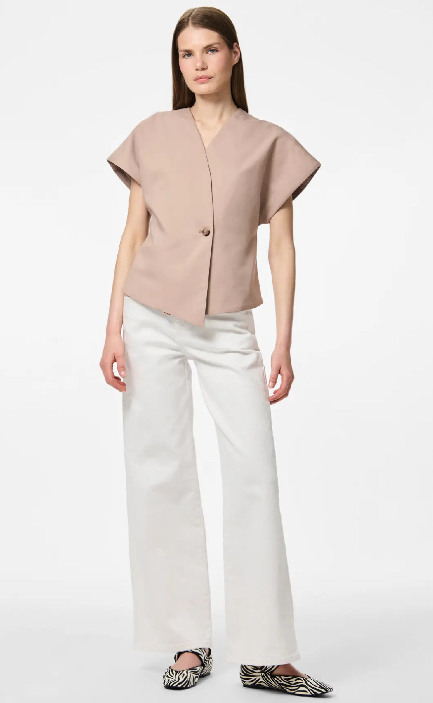 Pieces Vest - Fami - Silver Mink