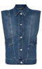 Pieces Vest - Femma - Medium Blue Denim