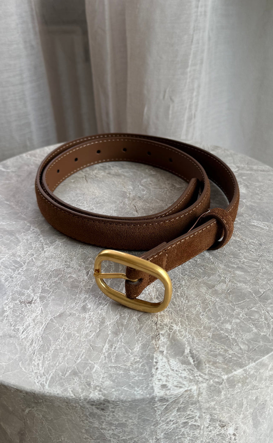 Say INA Copenhagen Bælte - Carla Suede - Camel