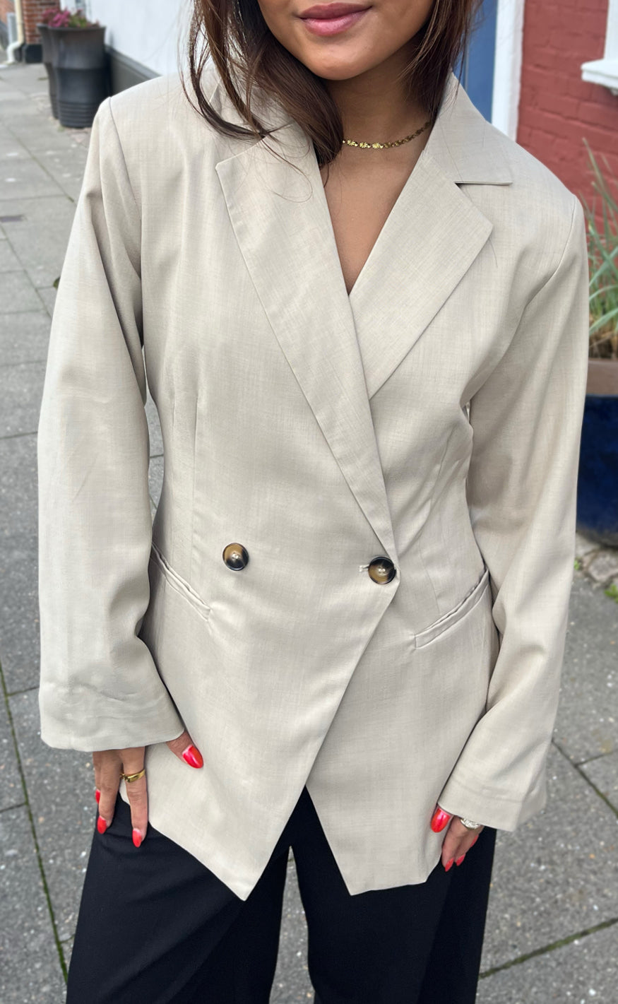 Say INA Copenhagen Blazer - Anne Asymmetrical - Sand