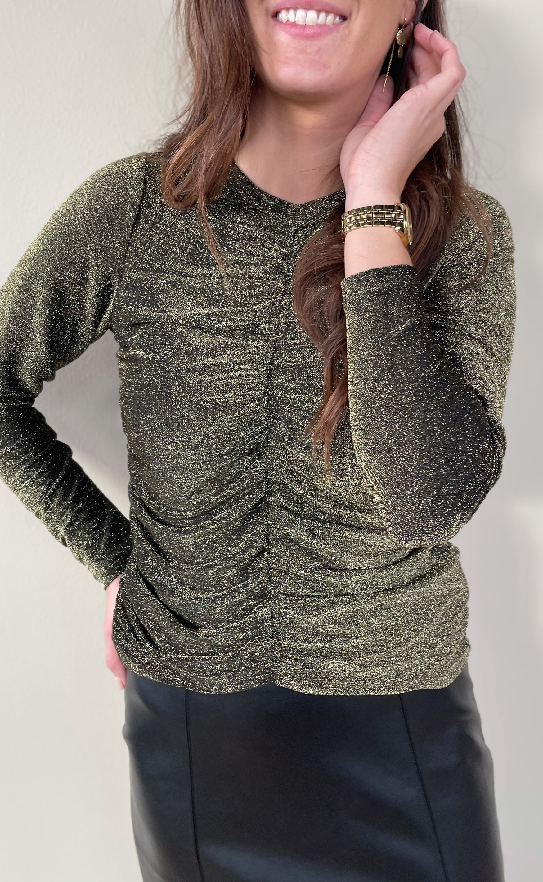 Say INA Copenhagen Bluse - Ava - Gold Glitter