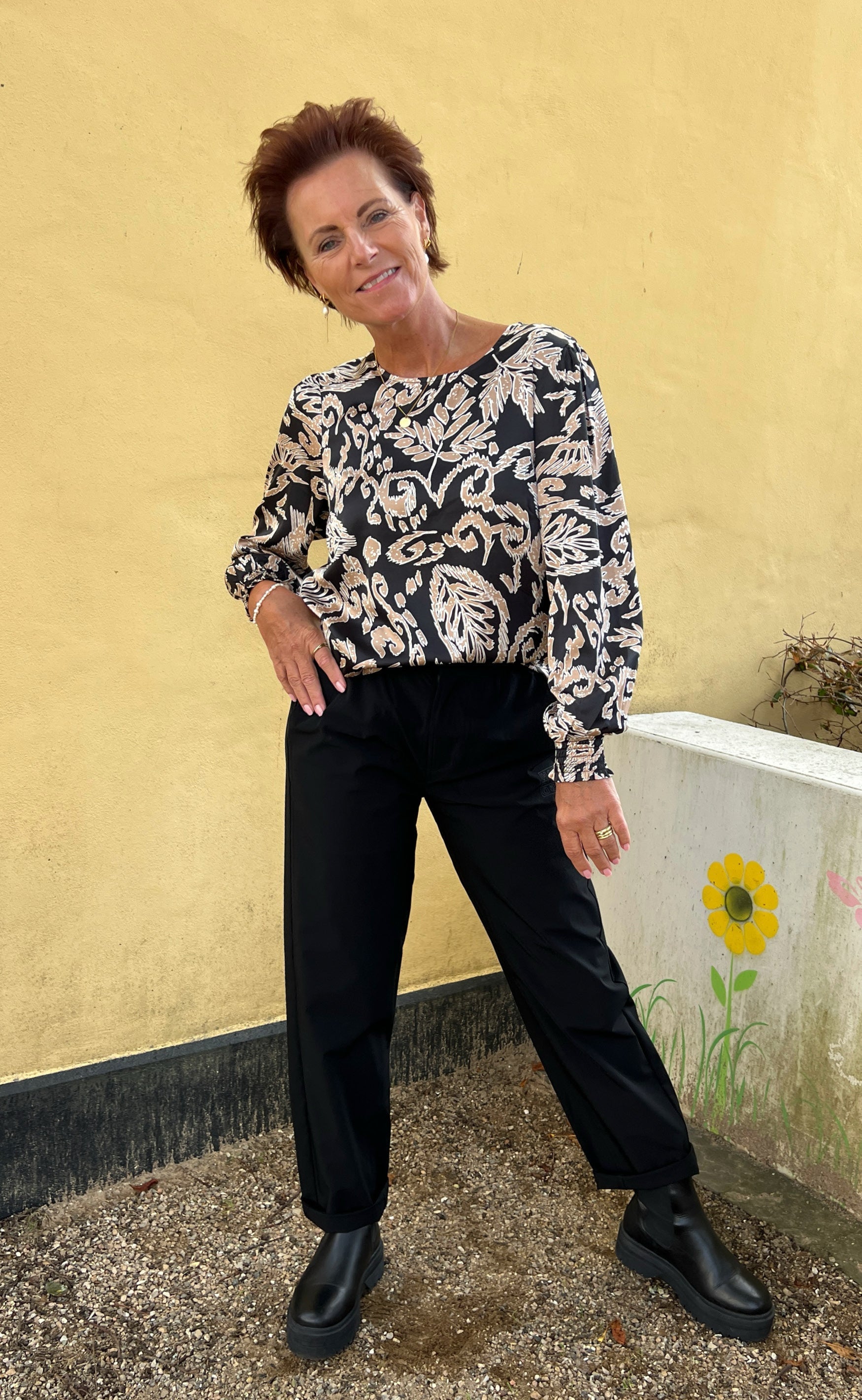 Say INA Copenhagen Bluse - Chili - Brown Leaf