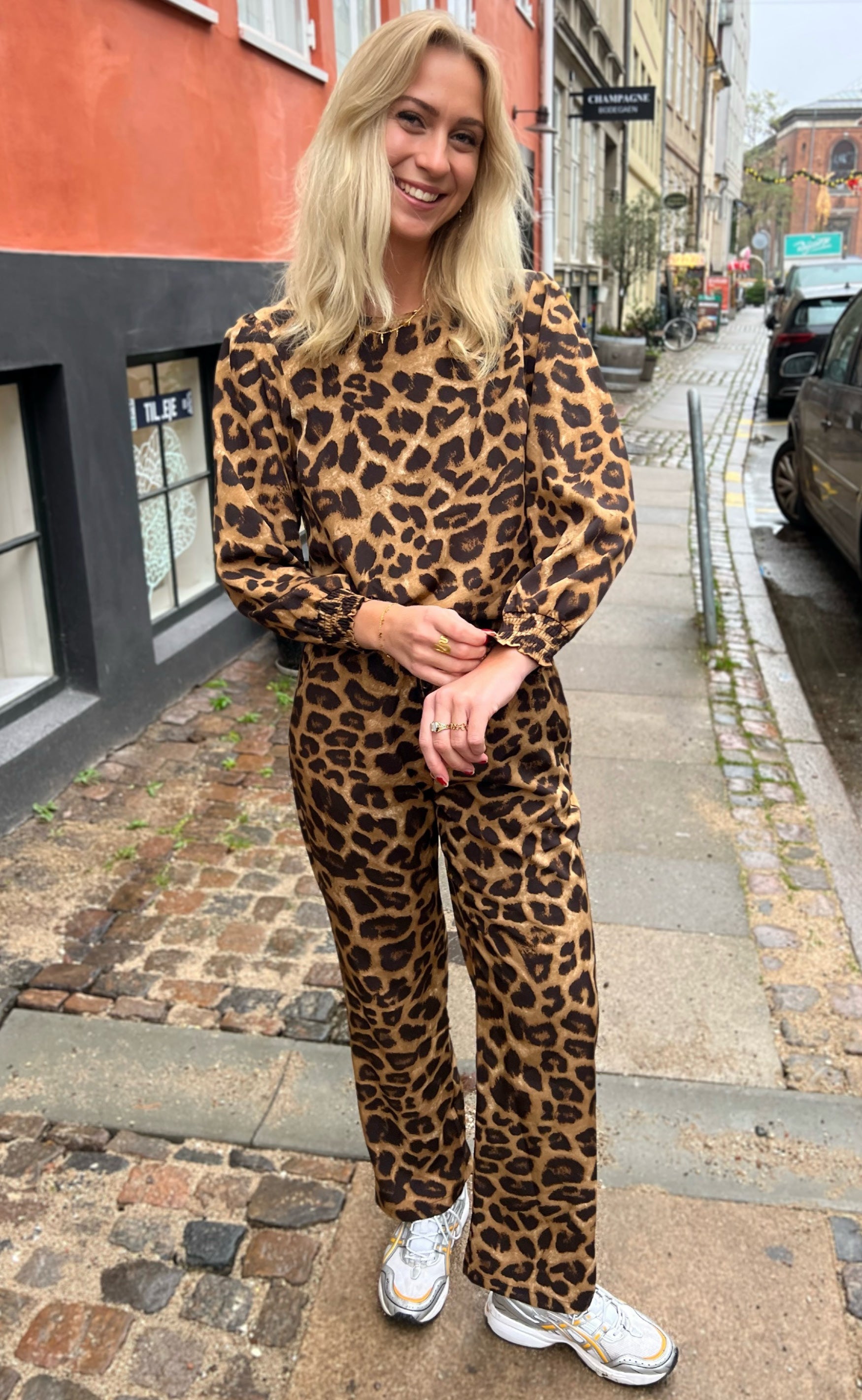 Say INA Copenhagen Bluse - Chili - Leopard