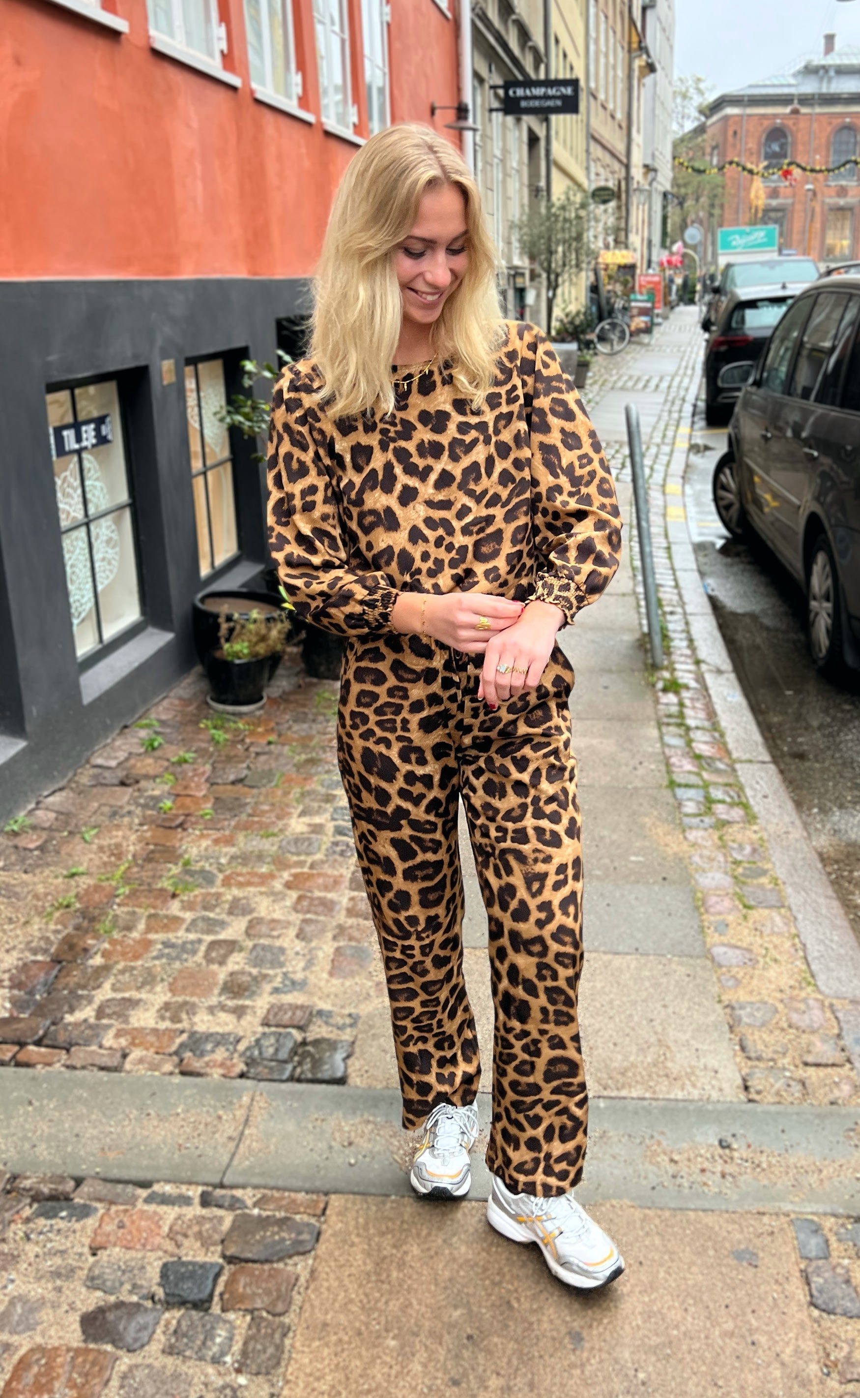 Say INA Copenhagen Bluse - Chili - Leopard