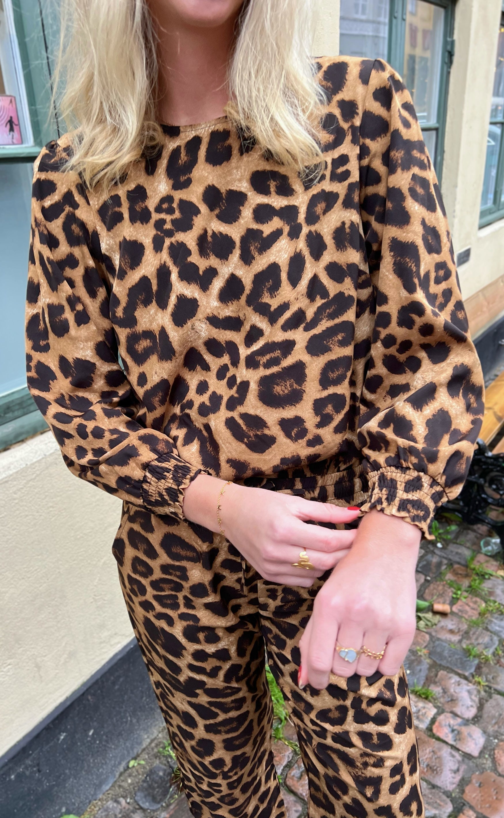 Say INA Copenhagen Bluse - Chili - Leopard