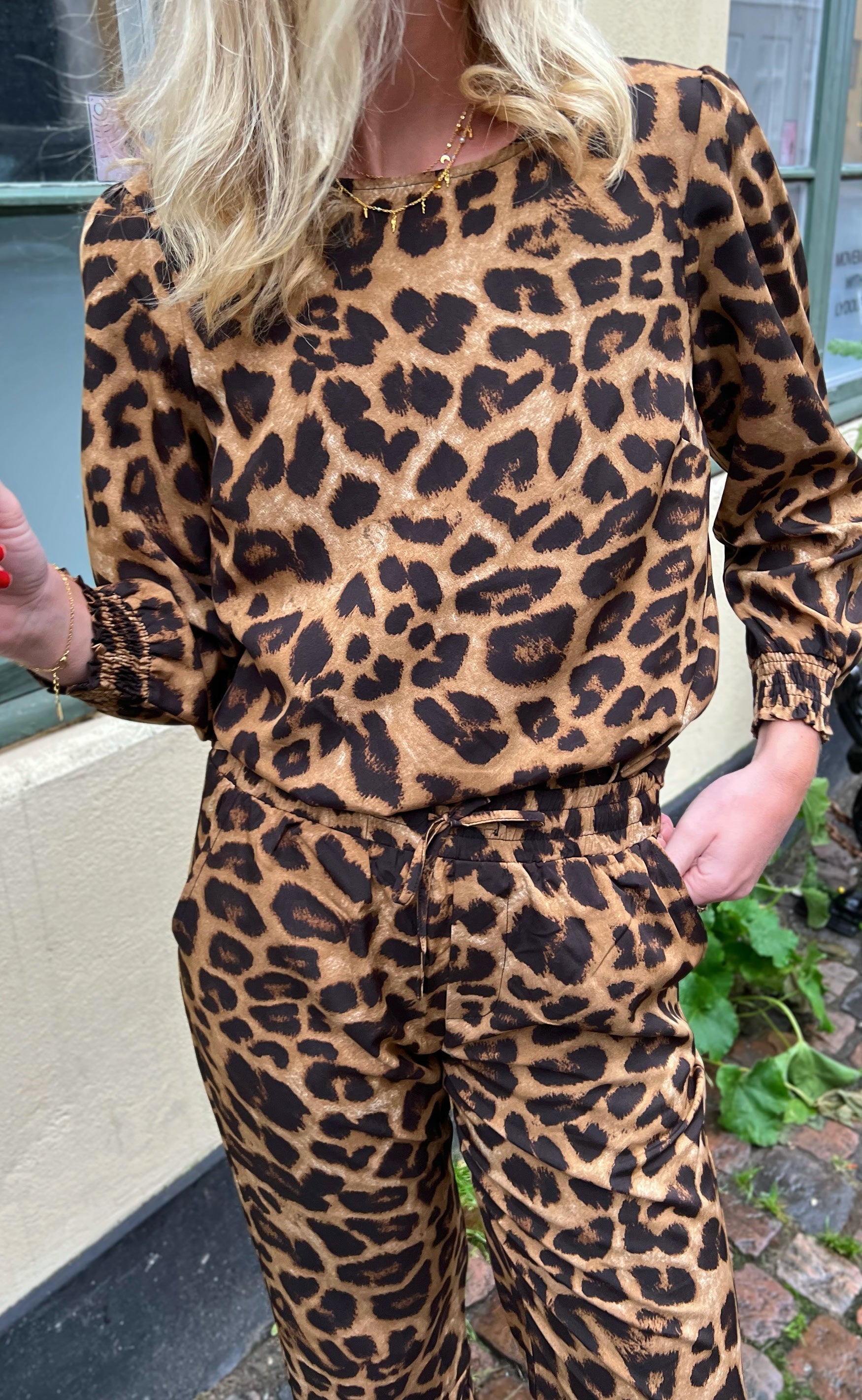 Say INA Copenhagen Bluse - Chili - Leopard