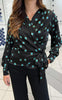 Say INA Copenhagen Bluse - Josse - Black/ Turquoise Print