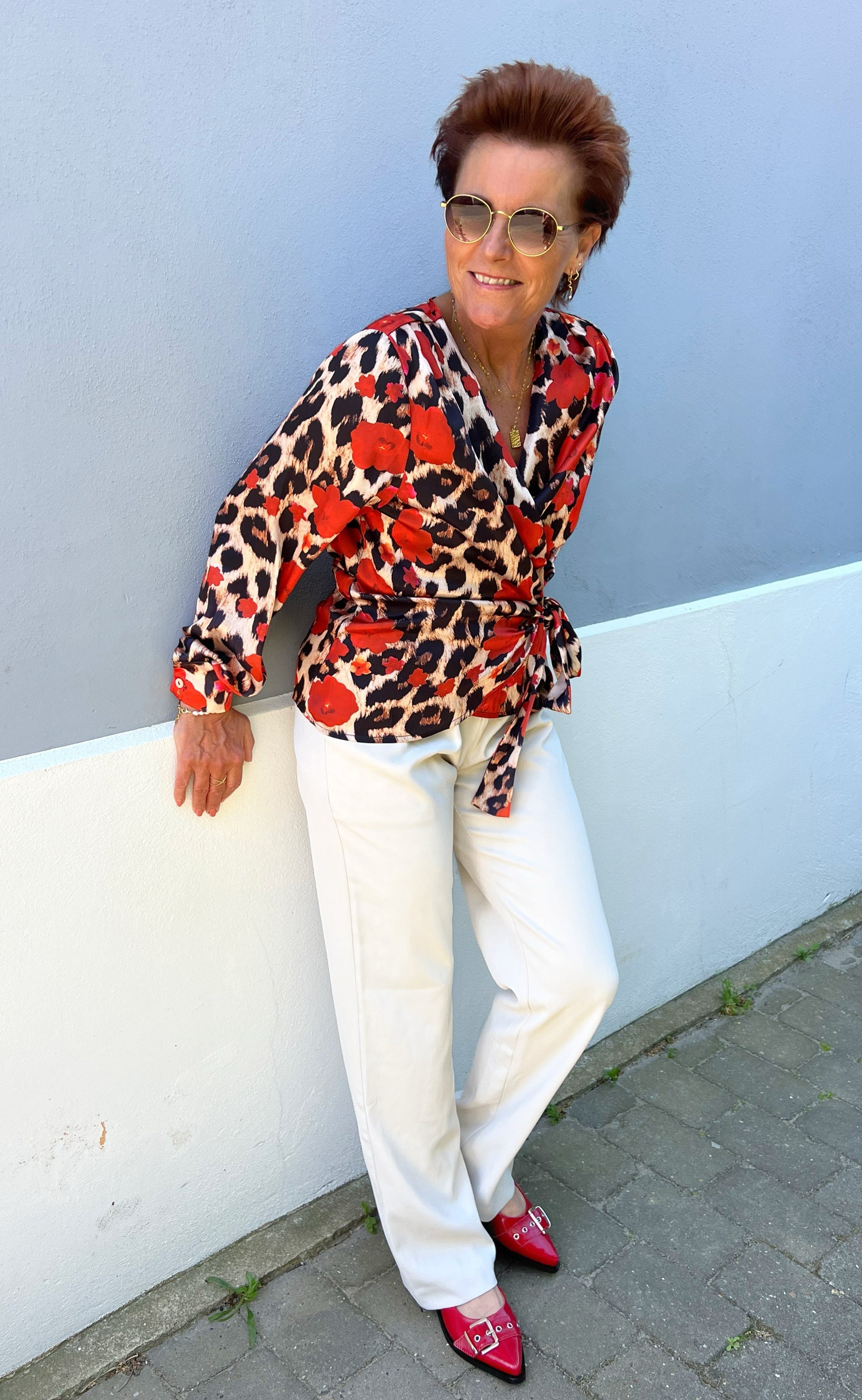 Say INA Copenhagen Bluse - Josse - Leopard Flower