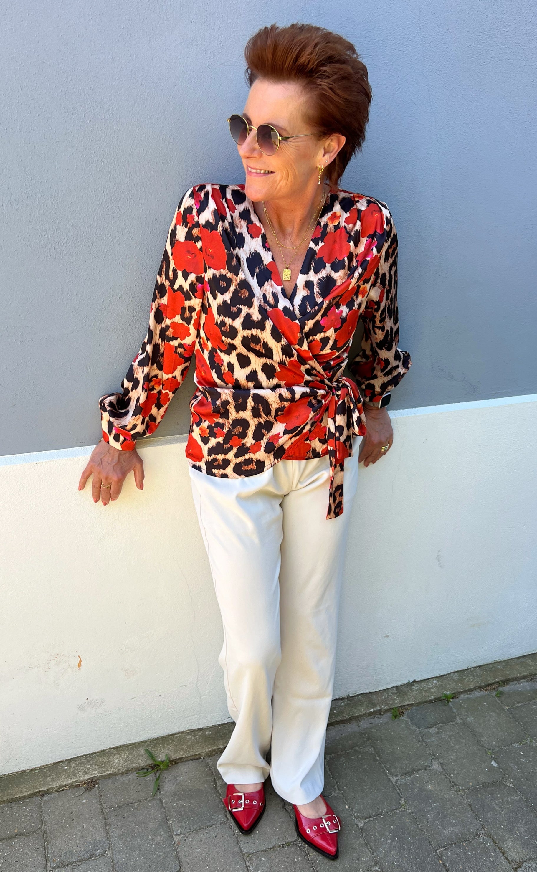 Say INA Copenhagen Bluse - Josse - Leopard Flower