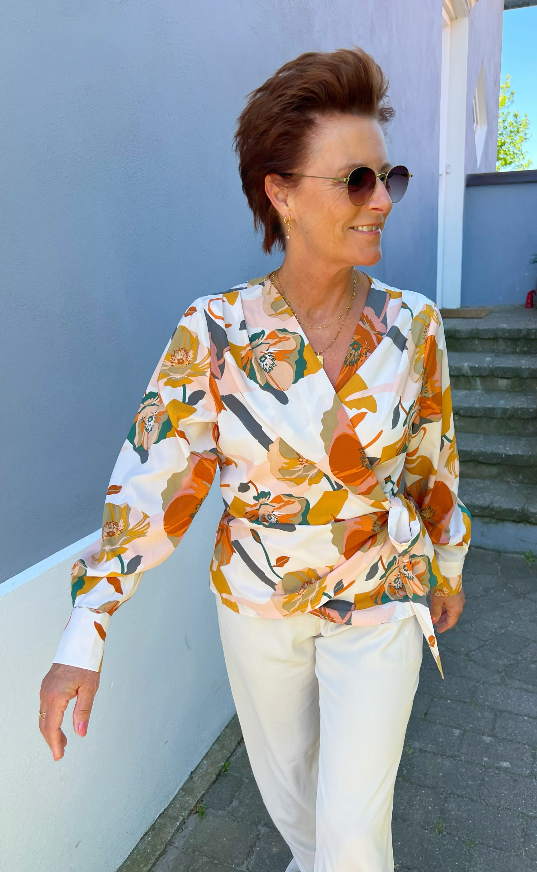 Say INA Copenhagen Bluse - Josse - White Big Flower