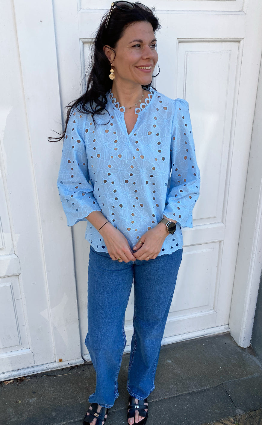 Say INA Copenhagen Bluse - Milla - Blue Lace