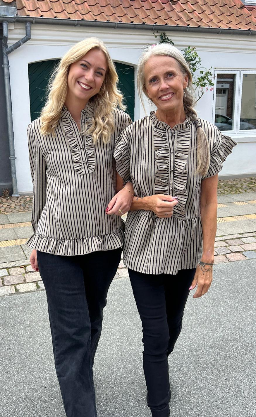 Say INA Copenhagen Bluse - Pia - Brown/Black Stripe