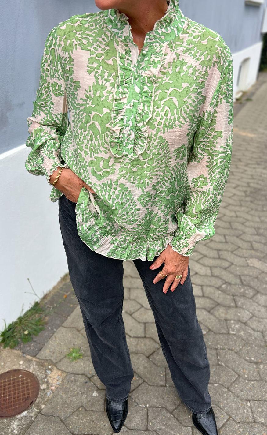 Say INA Copenhagen Bluse - Pia - Green Dream