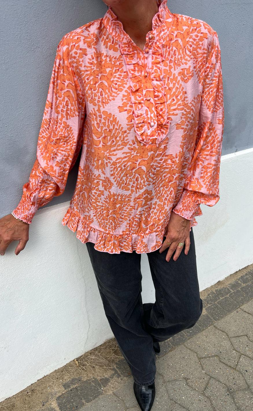 Say INA Copenhagen Bluse - Pia - Orange Dream