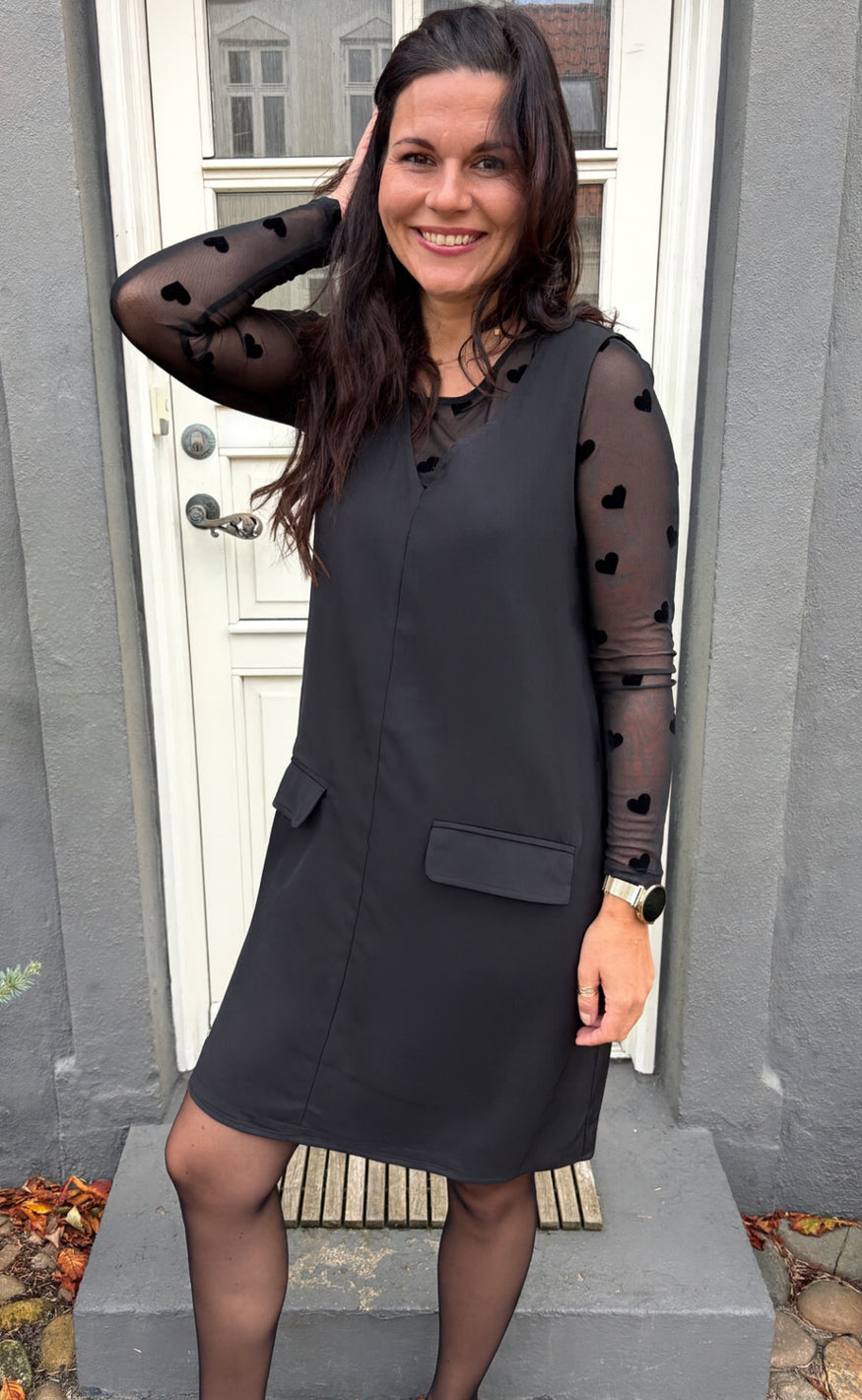 Say INA Copenhagen Bluse - Sophia Mesh - Black Hearts