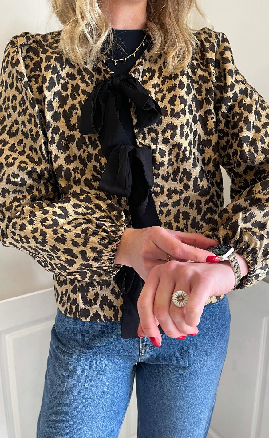 Say INA Copenhagen Bluse - Sussi - Shiny Leopard