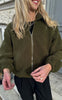 Say INA Copenhagen Fleece Jakke - Fia - Army Green
