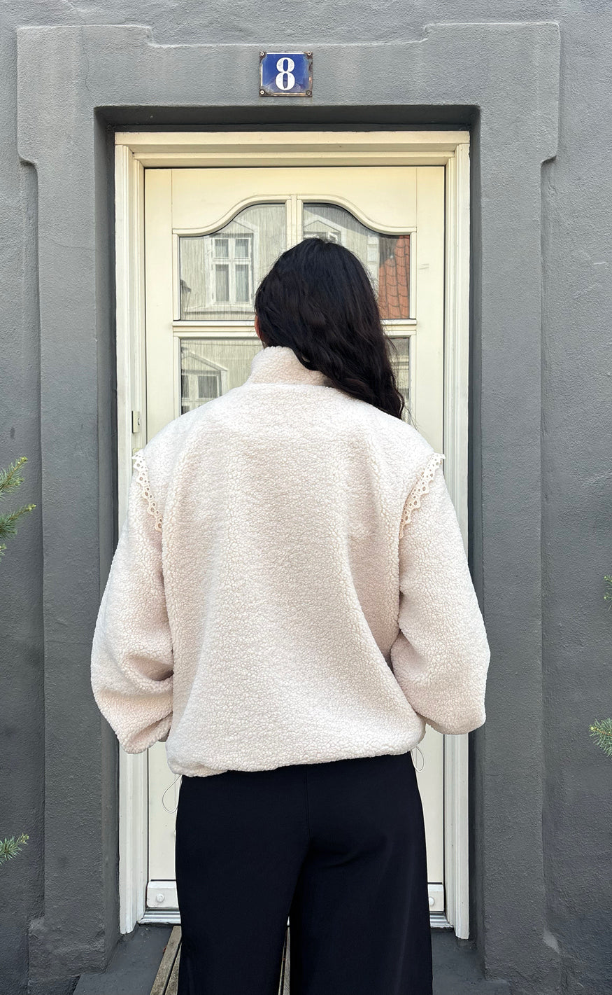 Say INA Copenhagen Fleece Jakke - Fia - Off White