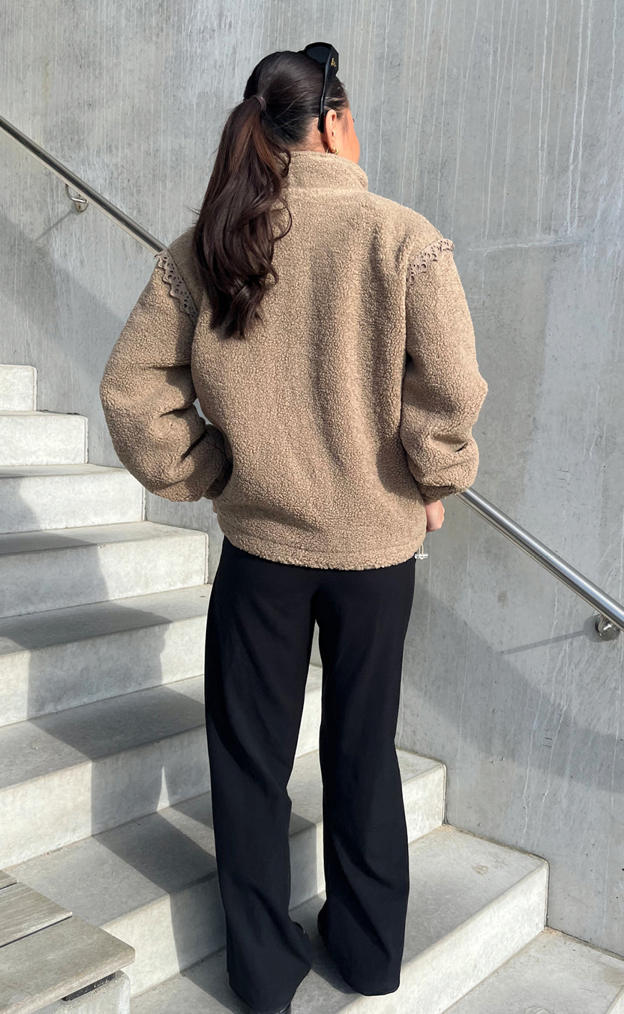 Say INA Copenhagen Fleece Jakke - Fia - Taupe