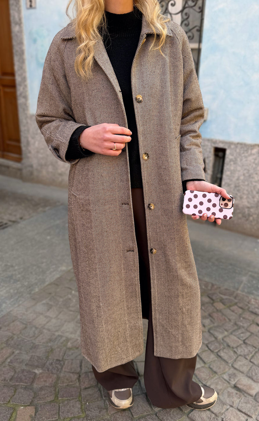 Say INA Copenhagen Frakke - Vienna - Off White / Brown
