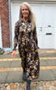 Say INA Copenhagen Kjole - Anna - Black/Brown Print