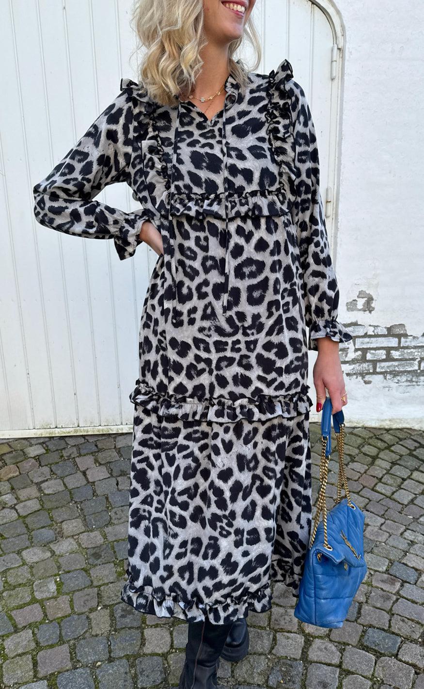 Say INA Copenhagen Kjole - Elina - Grey Leopard
