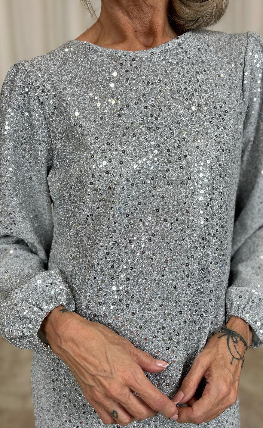 Say INA Copenhagen Kjole - Fia Long - Silver