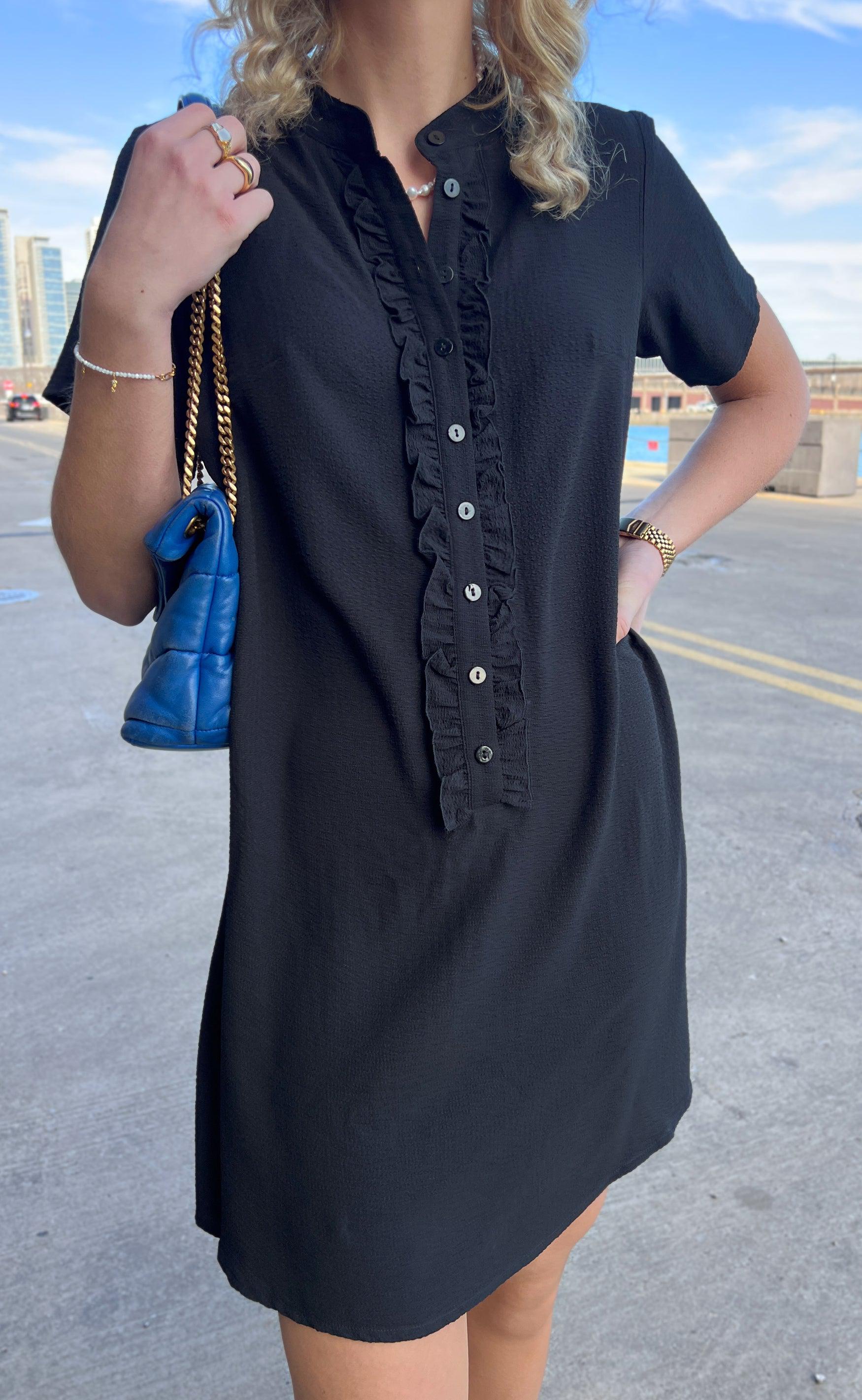 Say INA Copenhagen Kjole - Flora - Black