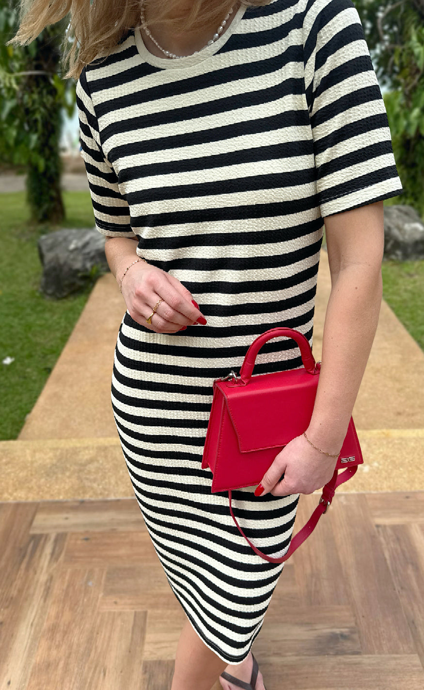 Say INA Copenhagen Kjole - Gina - Black Striped