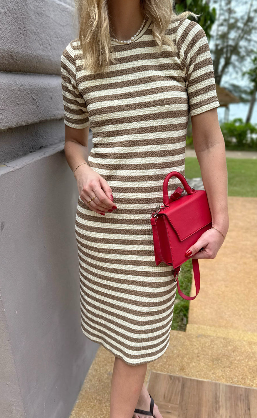 Say INA Copenhagen Kjole - Gina - Brown Striped