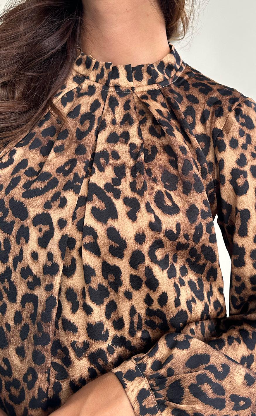 Say INA Copenhagen Kjole - Hazel - Leopard
