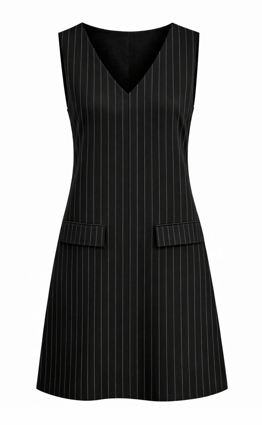 Say INA Copenhagen Kjole - Jessi Spencer - Black Pinstripe