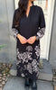Say INA Copenhagen Kjole - Kae - Black W. Flowers
