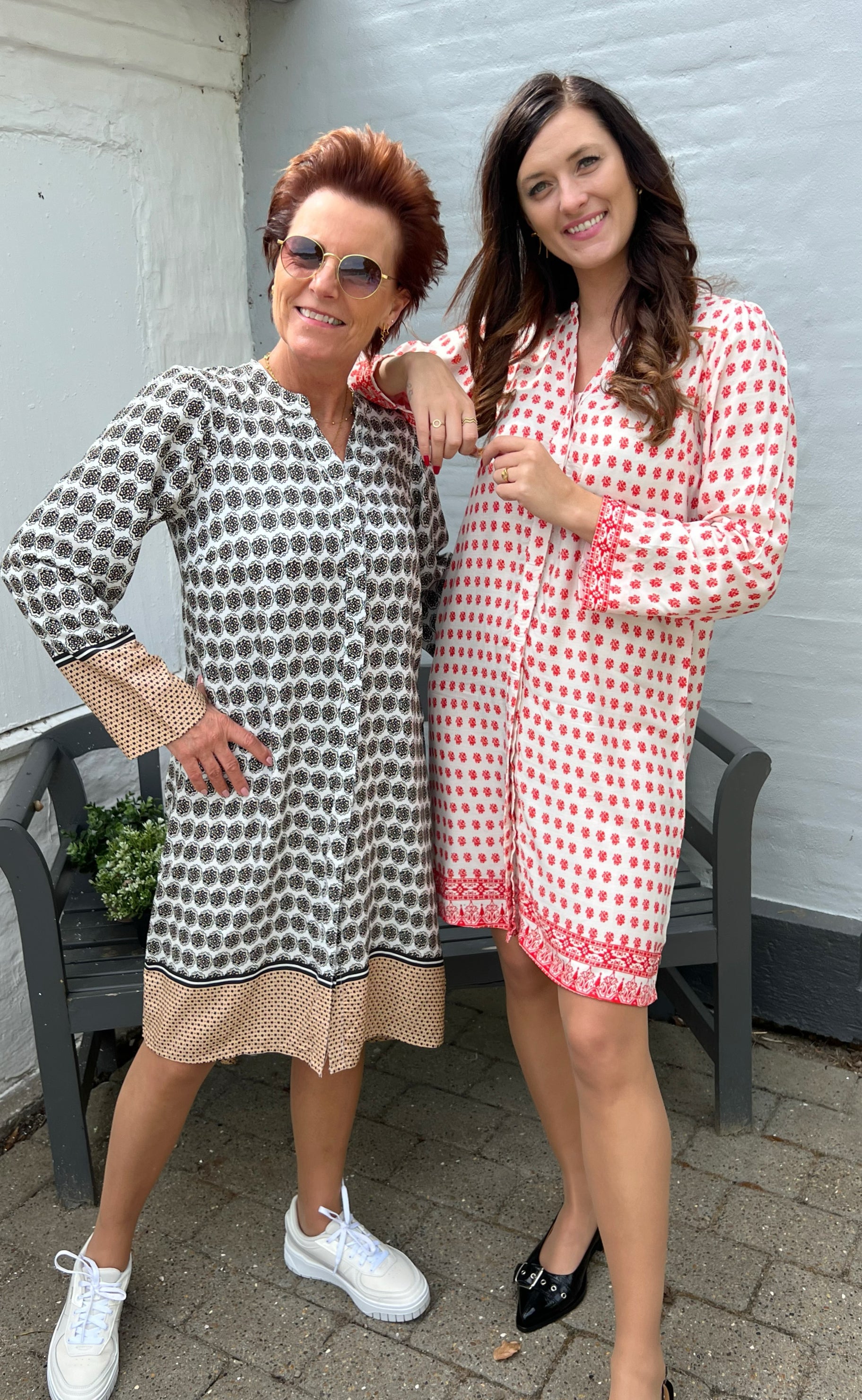 Say INA Copenhagen Kjole - Katia - White/Red