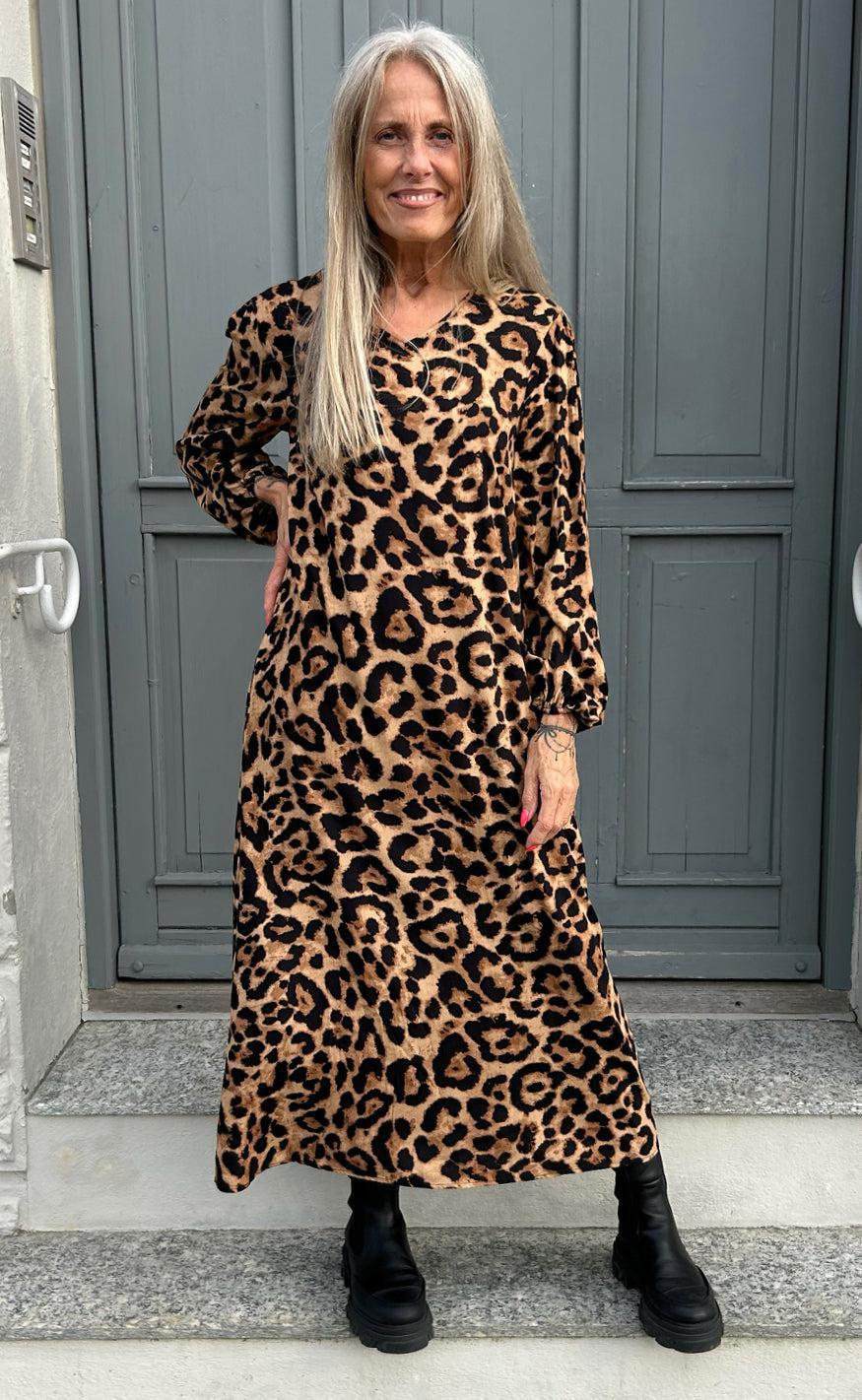 Say INA Copenhagen Kjole - Lia Poplin - Leopard