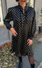 Say INA Copenhagen Kjole - Pia - Black W. Green Dots