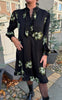 Say INA Copenhagen Kjole - Pia - Black W. Green Flower