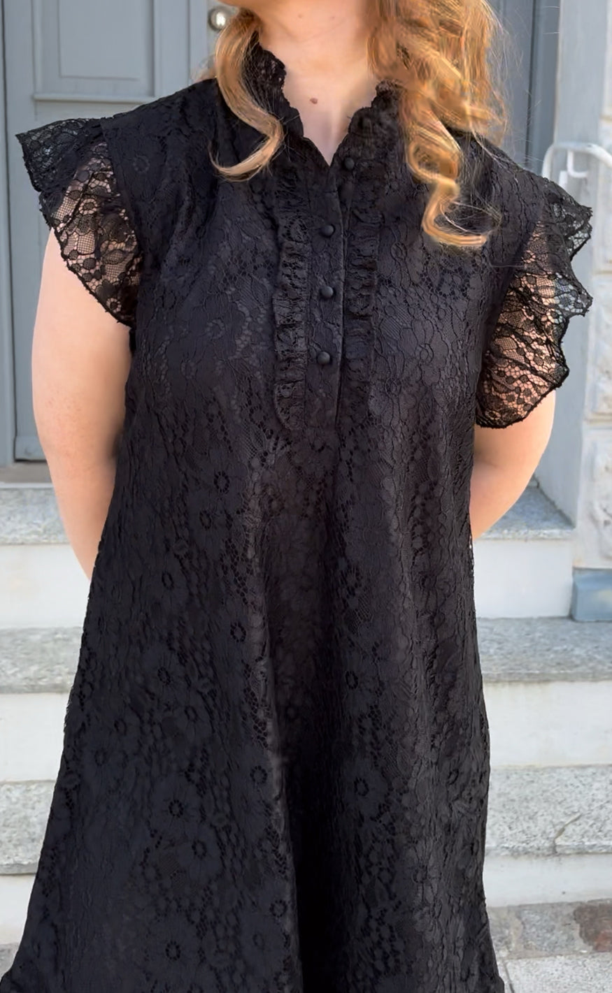 Say INA Copenhagen Kjole - Pia Lace Summer - Black