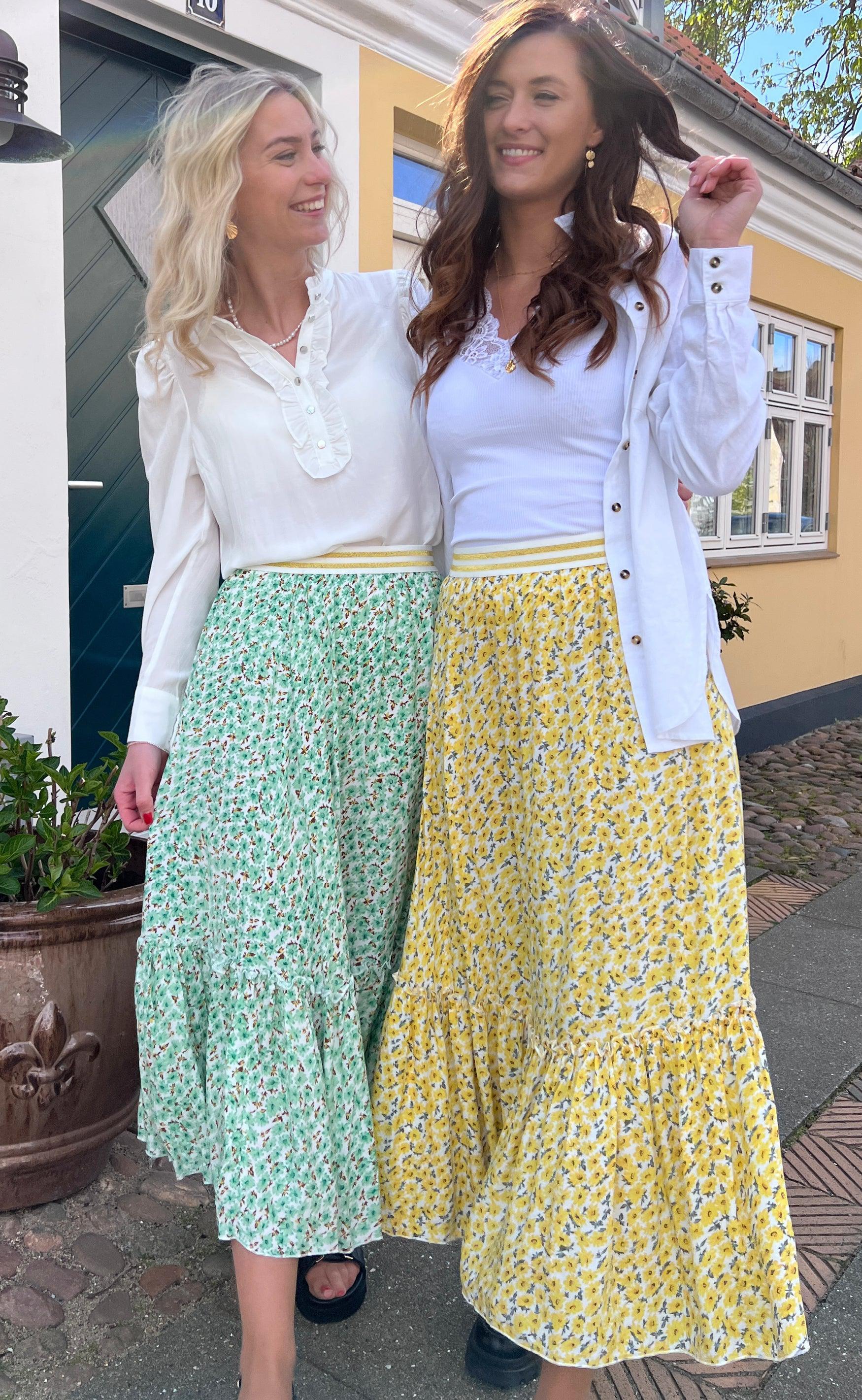 Say INA Copenhagen Nederdel - Hanna - Mint Green Flower