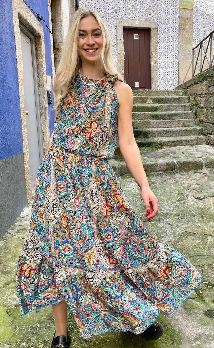 Say INA Copenhagen Nederdel - Hanna - Mixed Paisley