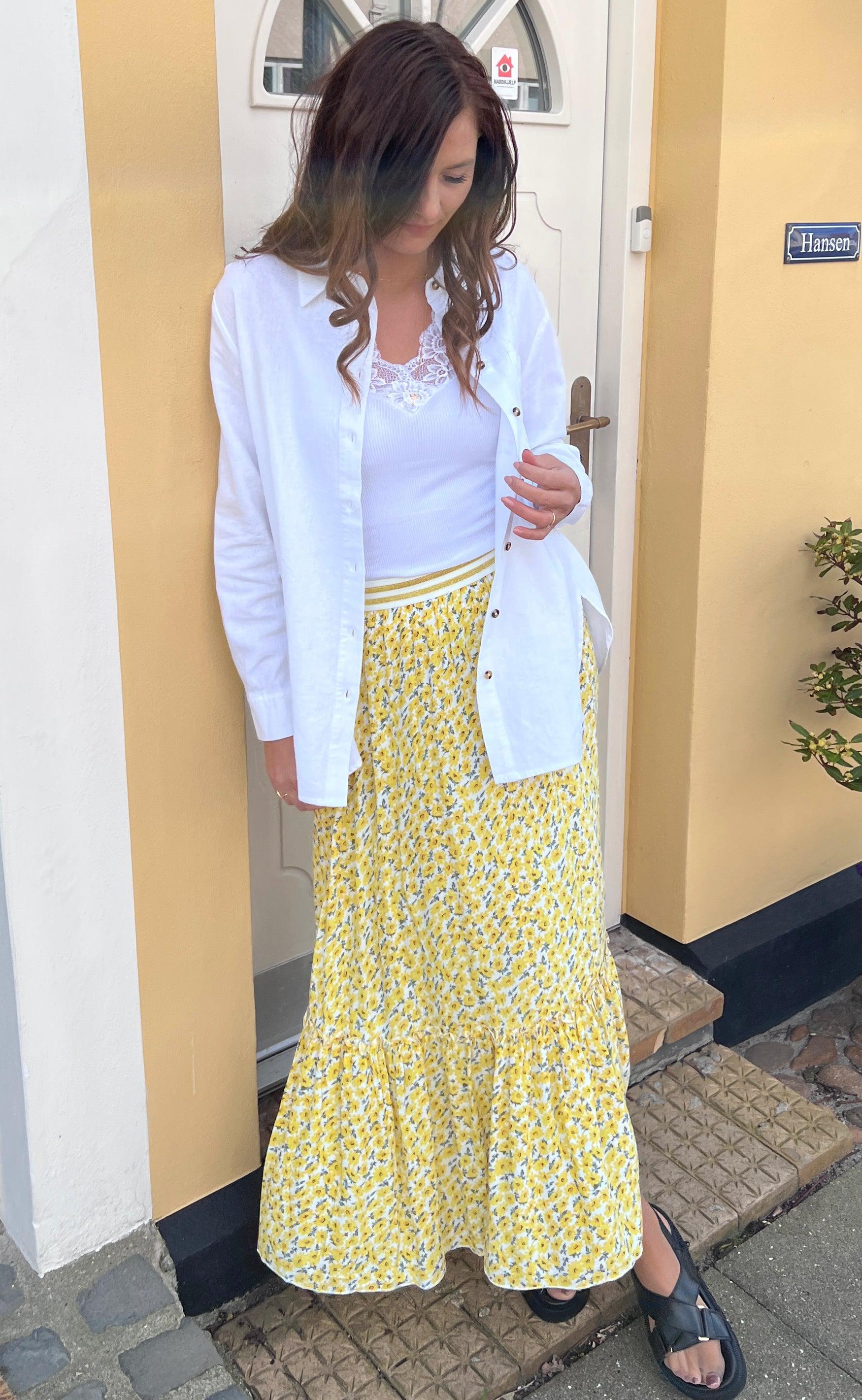 Say INA Copenhagen Nederdel - Hanna - Yellow Flower