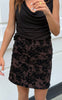 Say INA Copenhagen Nederdel - Sophia - Brown W. Black Flower